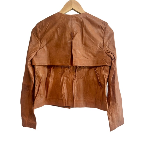 Juicy Couture Soft Brown Leather Jacket, Size: Petite - Picture 7 of 15